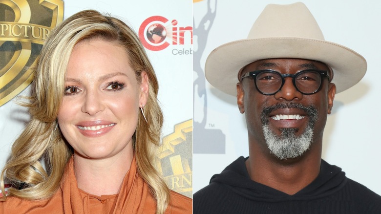 Side-by-side pictures of Katherine Heigl smiling and Isaiah Washington smiling