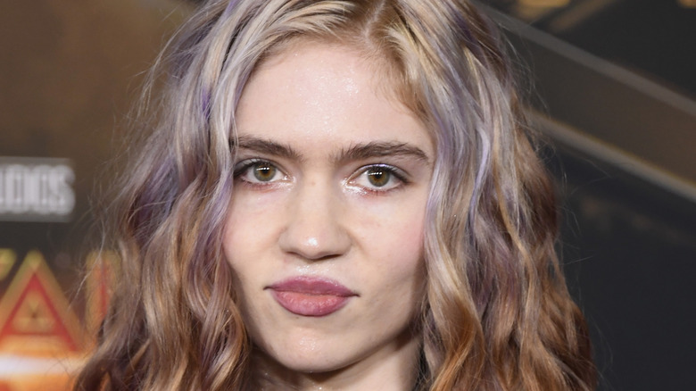 Grimes on the red carpet. 