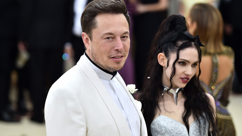 Grimes and Elon Musk at the Met Gala