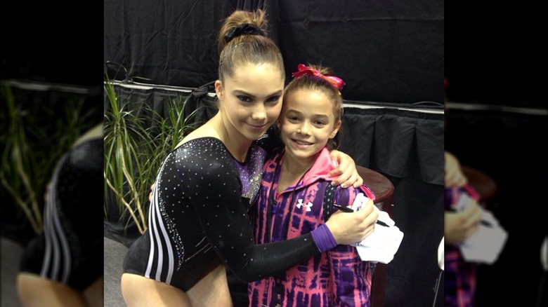 McKayla Maroney hugging Olivia Dunne