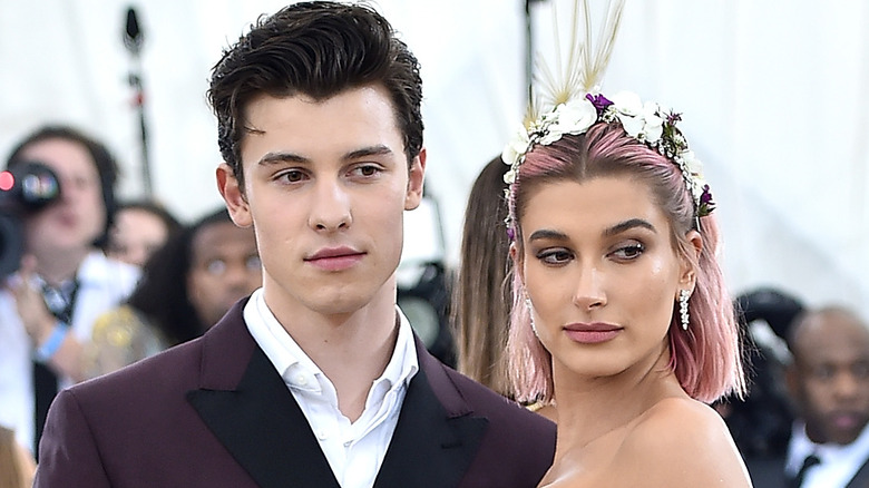 Shawn Mendes and Hailey Bieber, posing together