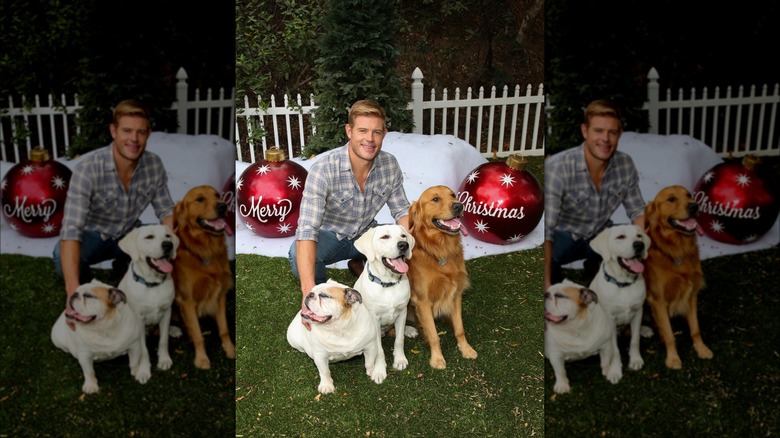 Trevor Donovan with his dogs