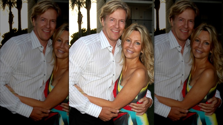 Jack Wagner and Heather Locklear hugging