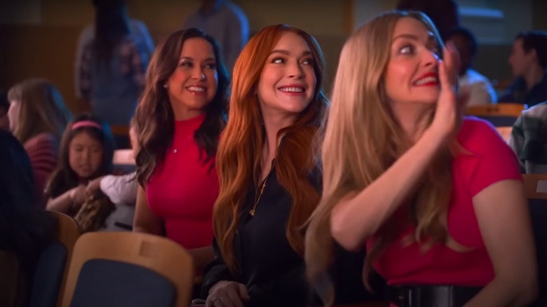 Lacey Chabert, Lindsay Lohan, and Amanda Seyfried reprising their Mean Girls roles in Walmart commercial