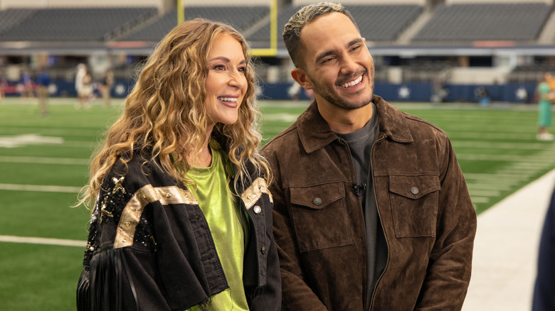 Alexa and Carlos PenaVega at the AT&T Stadium