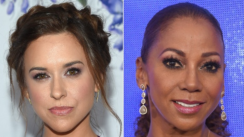 Lacey Chabert and Holly Robinson Peete posing
