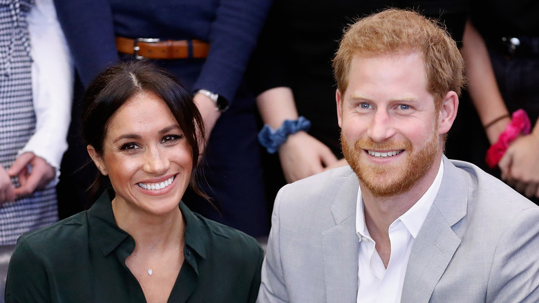 Meghan Markle and Prince Harry smiling