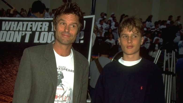 Harry Hamlin and his son Dimitri Hamlin at the premiere of the movie 