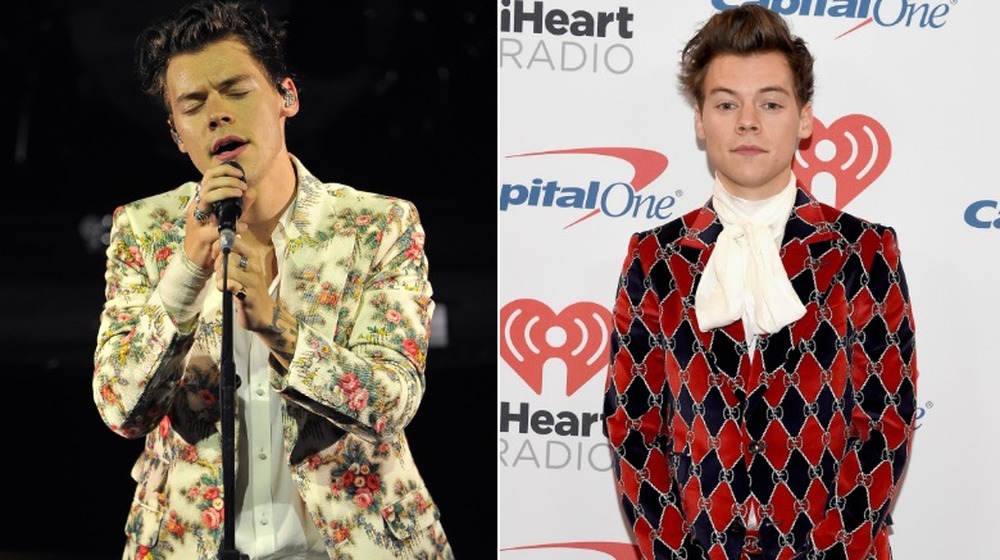 Harry Styles on tour in 2017; Harry Styles at iHeartRadio Music Festival in 2017