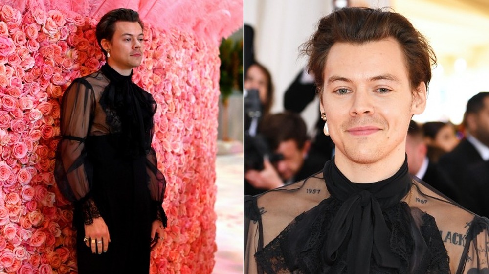 Harry Styles at the Met Gala in 2019