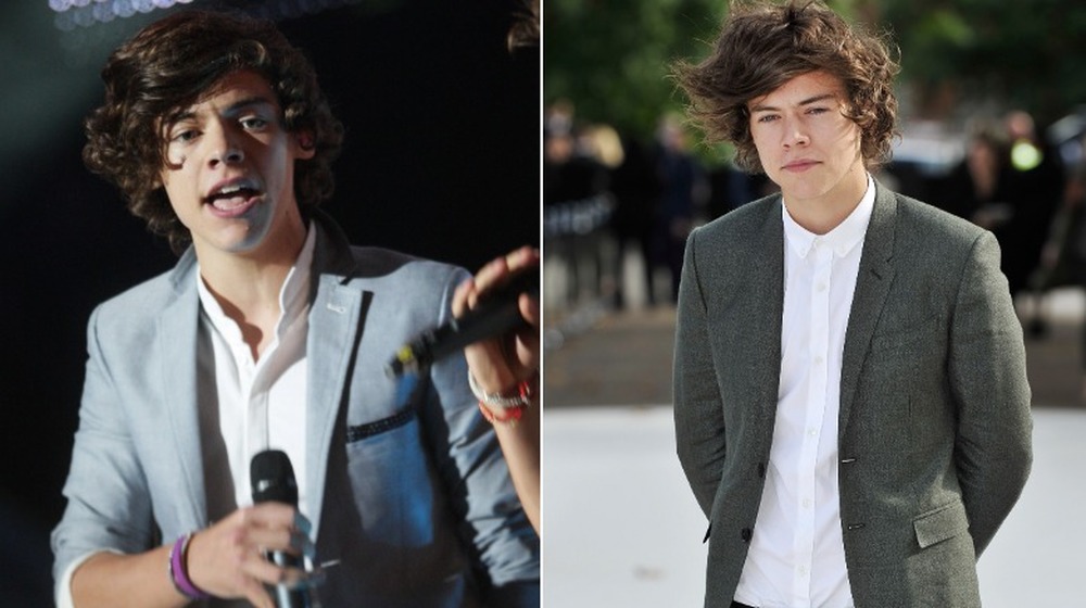 Harry Styles in 2011 and 2012