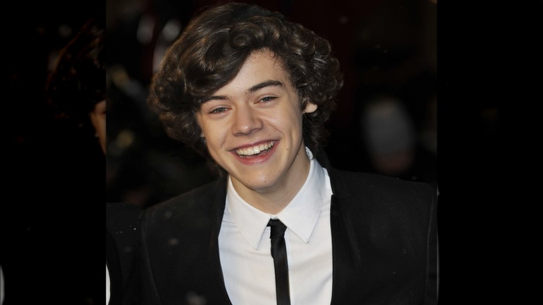 Young Harry Styles smiling