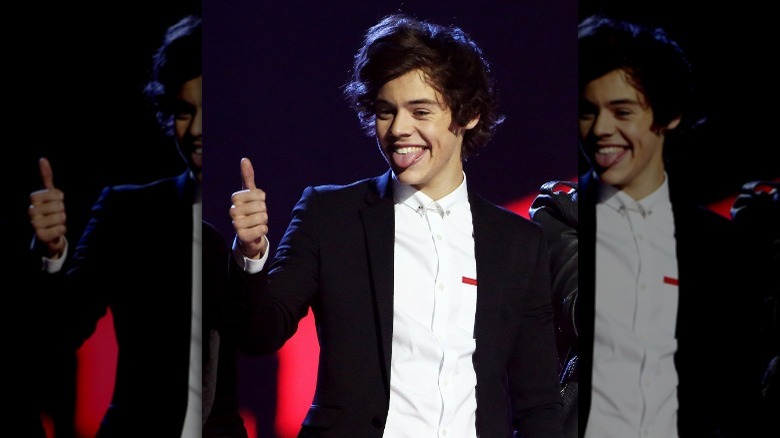 Harry Styles giving thumbs up