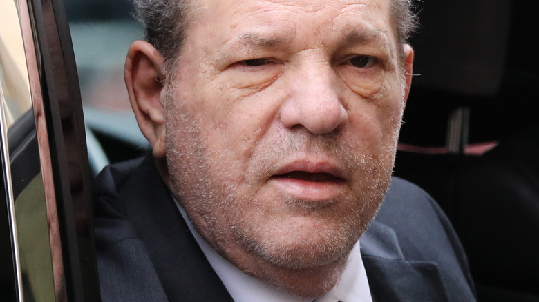 harvey weinstein getting out the car 