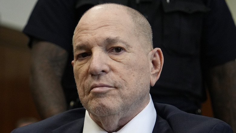 Harvey Weinstein with a shaved head