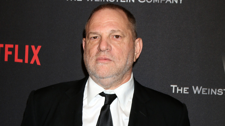 Harvey Weinstein at the Weinstein and Netflix Golden Globes Afterparty in 2017