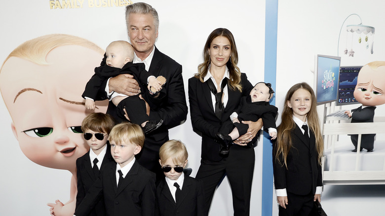 Alec and Hilaria Baldwin with their children