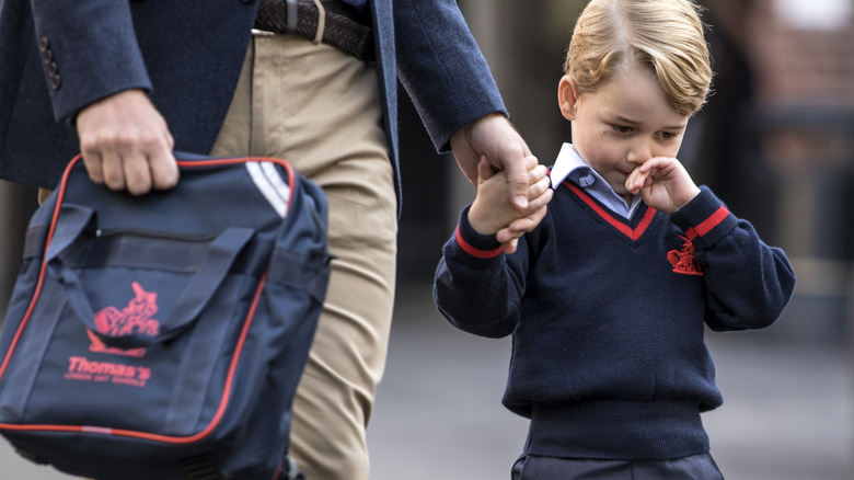 Prince George, walking to school