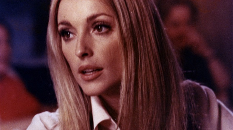 Sharon Tate looking concerned publicity still