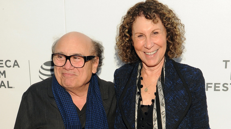 Danny DeVito and Rhea Perlman smiling