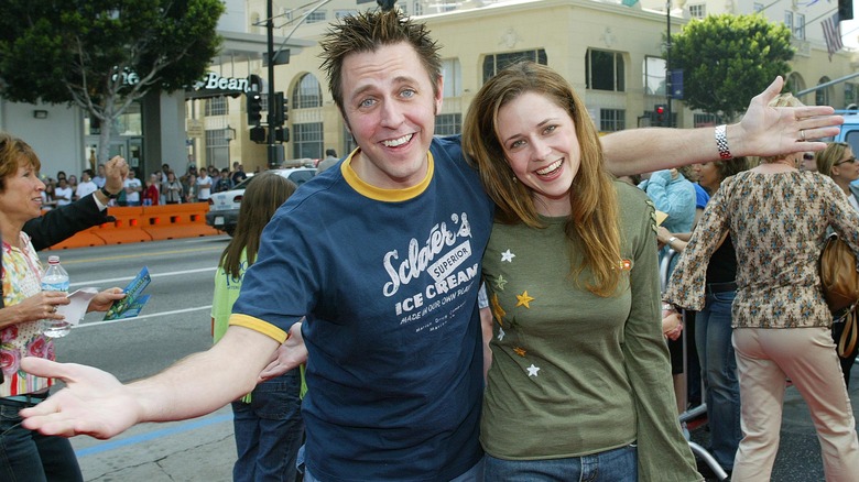 James Gunn, Jenna Fischer smiling