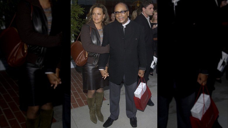 Jolie Jone Levine arm in arm with Quincy Jones