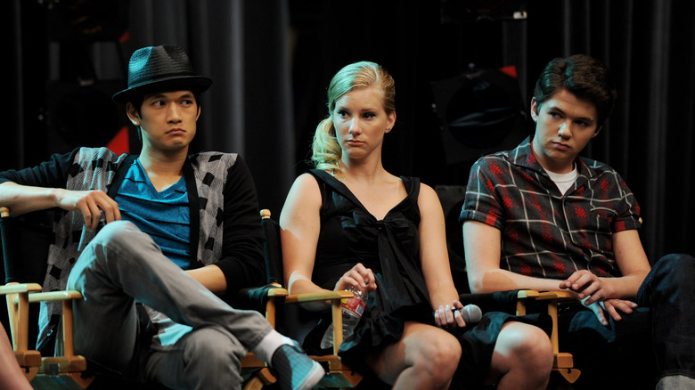 heather morriss with glee co-stars