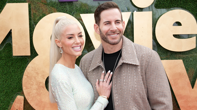 Heather Rae Young and Tarek El Moussa at the MTV Awards 2022