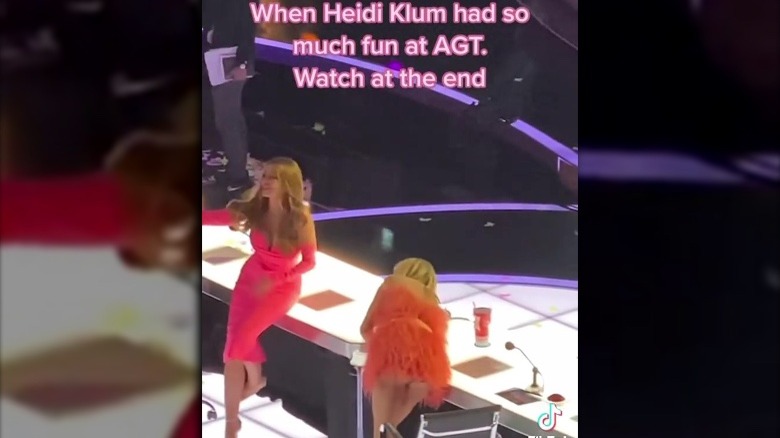 Heidi Klum bends over on AGT