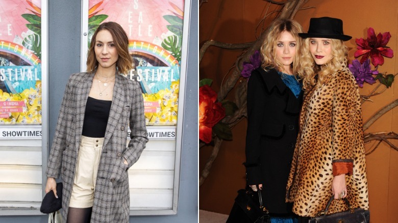 Troian Bellisario posing, Mary-Kate and Ashley Olsen posing