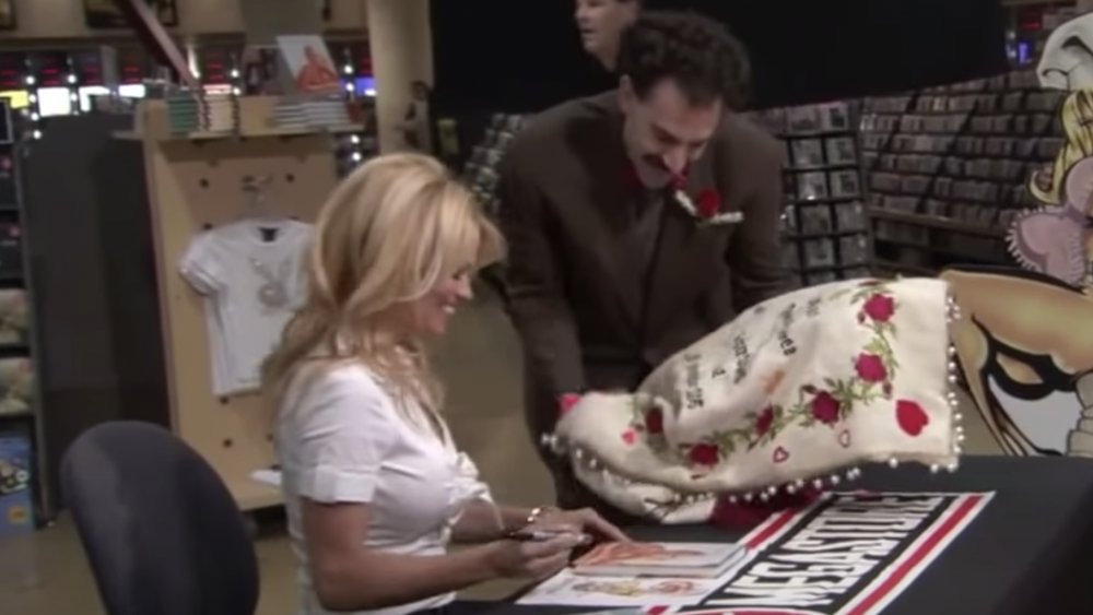 Pamela Anderson and Sacha Baron Cohen in Borat