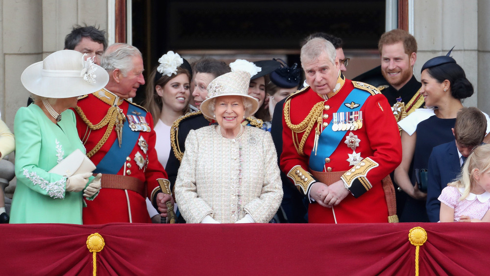 The royals appear together at the Queen's annual birthday parade in 2019