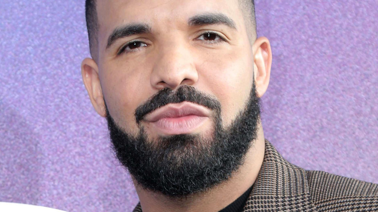 Drake posing with beard