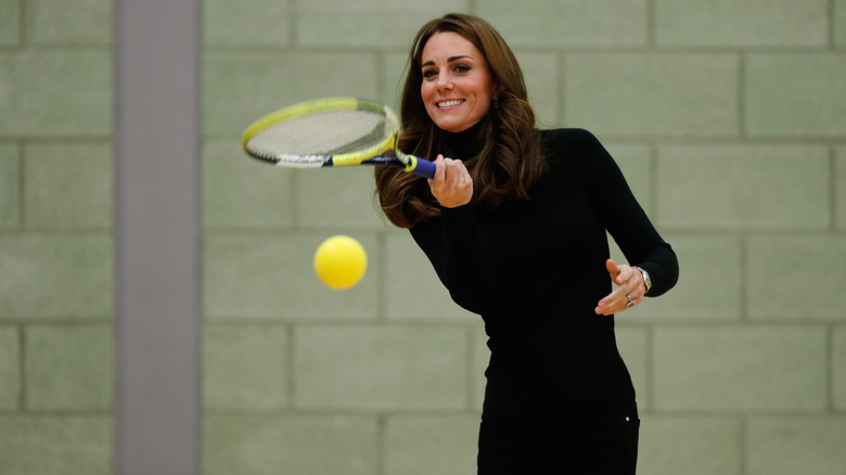 Kate Middleton playing tennis 