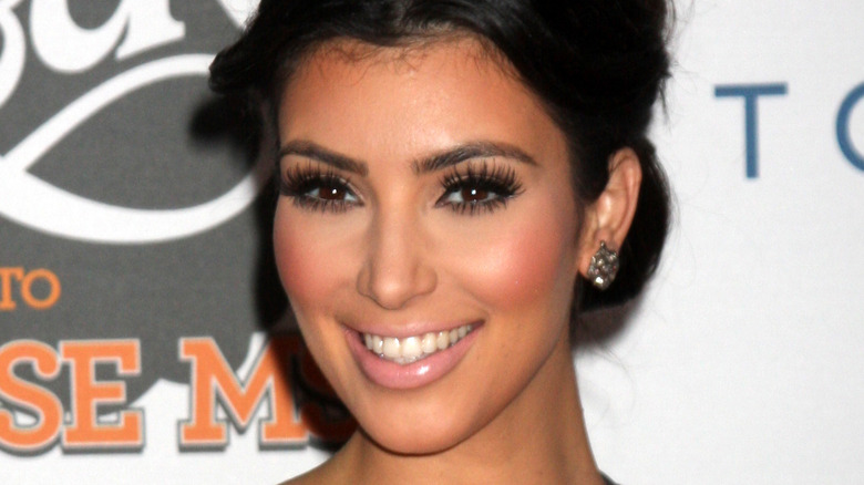 Kim Kardashian smiling