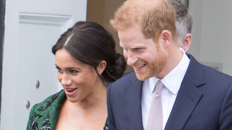 Meghan Markle and Prince Harry smiling