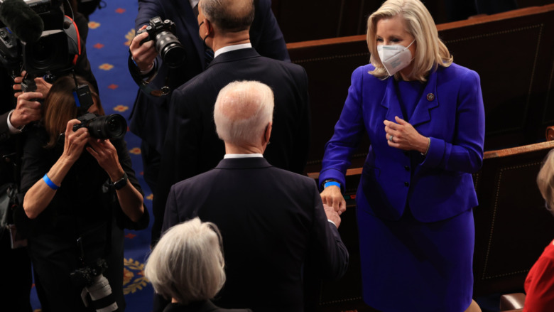 Joe Biden fist bumps Liz Cheney