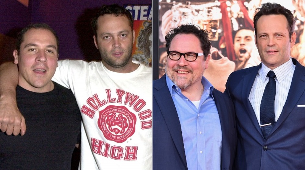 Jon Favreau and Vince Vaughn when they were younger and years later