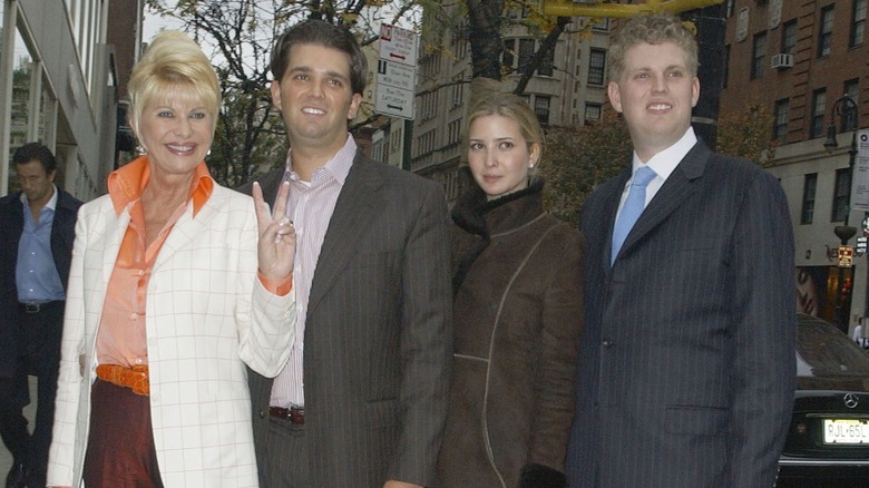 Ivana Trump with Don Jr. Ivanka, Eric Trump 2006