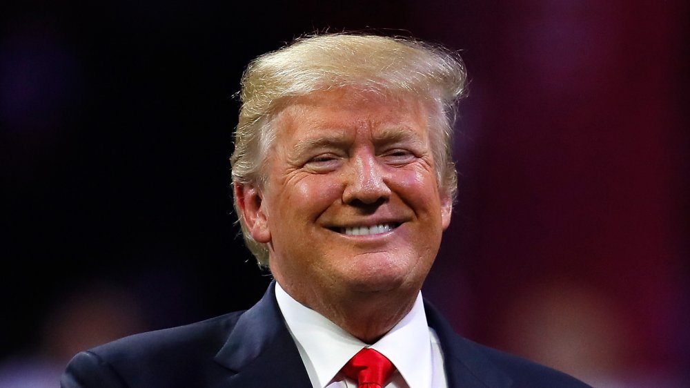 Donald Trump grinning