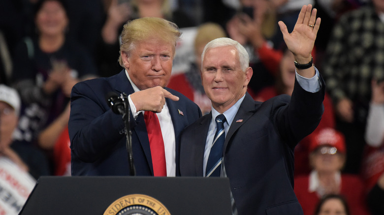 Donald Trump praising Mike Pence