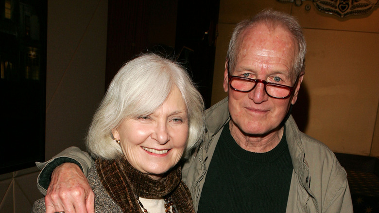 Joanne Woodward and Paul Newman at an event 