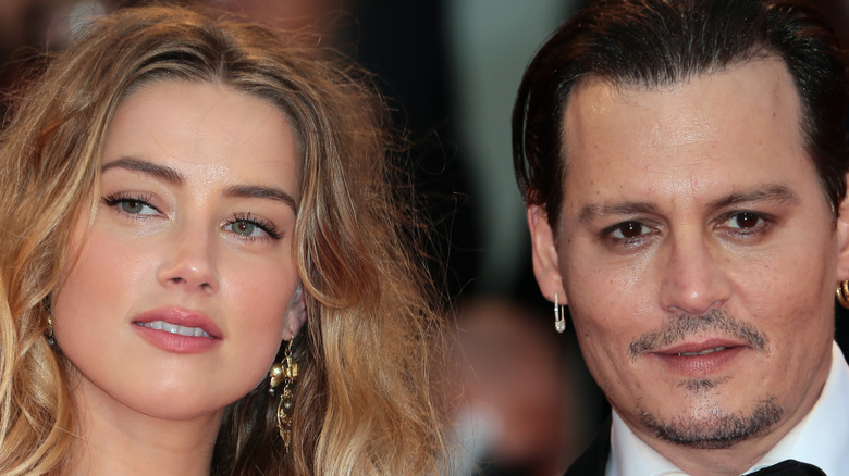 Amber Heard and Johnny Depp posing together