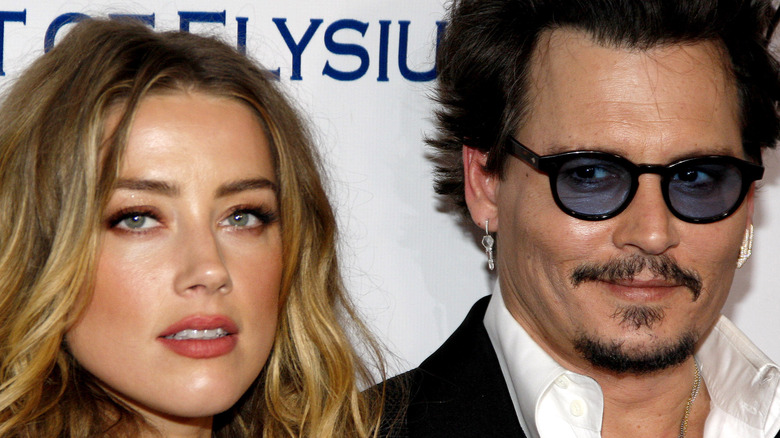 Amber Heard and Johnny Depp smiling together