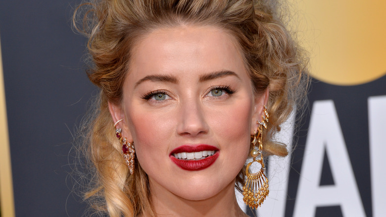 Amber Heard at the Golden Globes in 2019