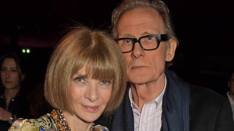 Anna Wintour and Bill Nighy smiling