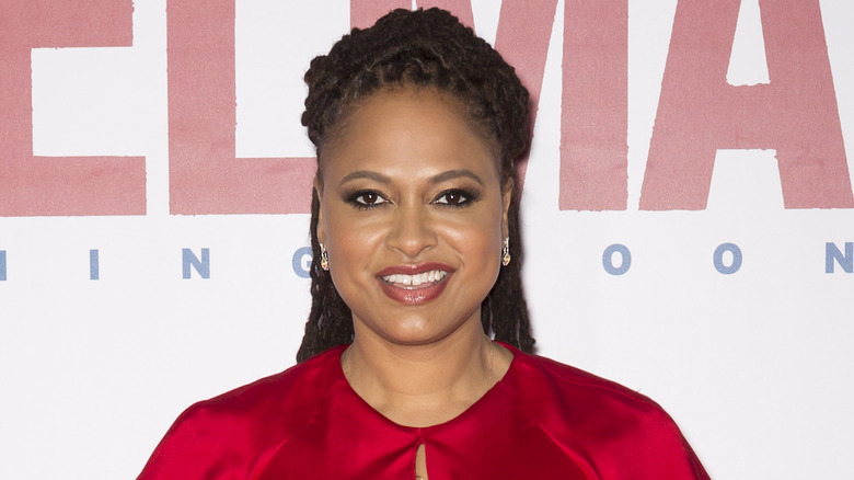 Ava DuVernay wearing red