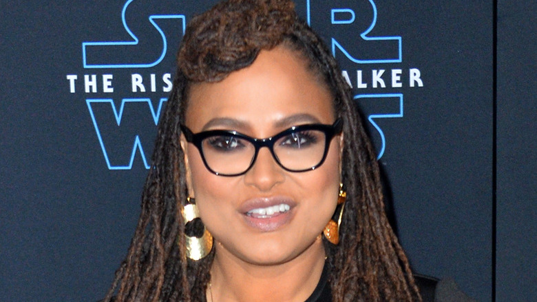 Ava DuVernay wearing black