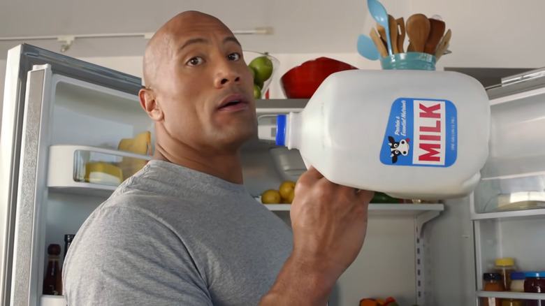 Dwayne Johnson milk mustache commercial