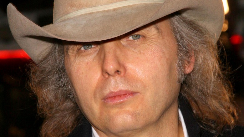 Dwight Yoakam looking serious